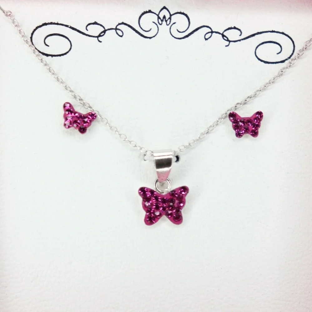 Macys‎ Genuine Sterling Silver Butterfly Pendant St